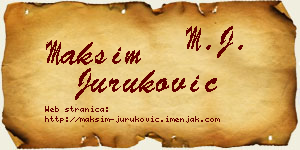 Maksim Juruković vizit kartica